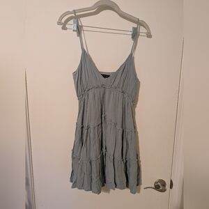 Blue Blush Light Gray Mini Dress